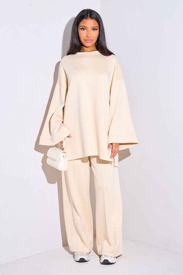 Comfy co-ord set met lange top en oversized broek
